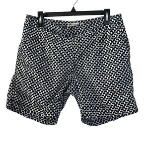 J. Crew Original Swimwear Size 32‎ Navy & White Geometric Pattern Swim Trunks